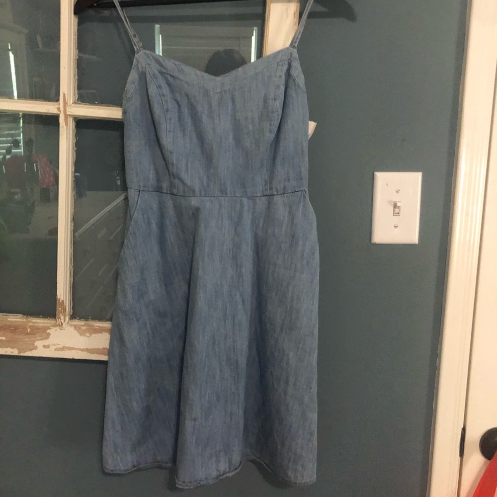 Denim mini dress